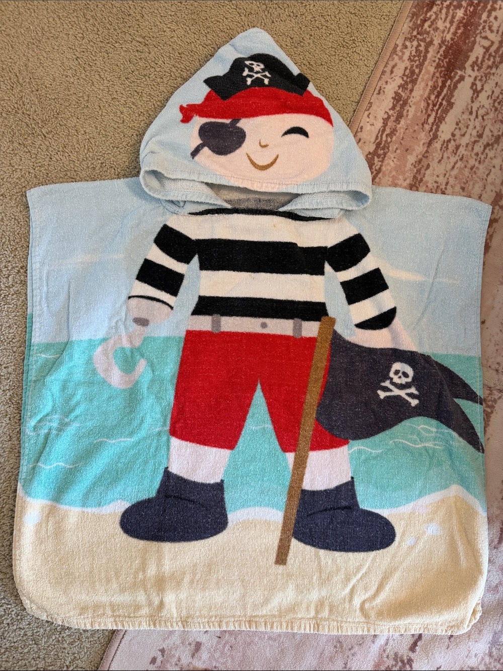 Pirate swimming towel for toddler